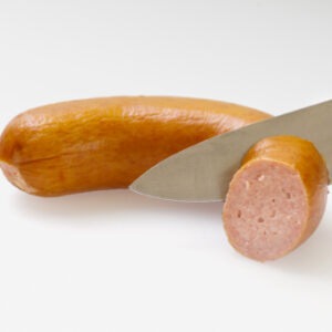 METWORST/ GEKOOKTE WORST AAN STUK